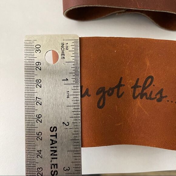 Leather coffee sleeve “you got this” - Picture 6 of 6